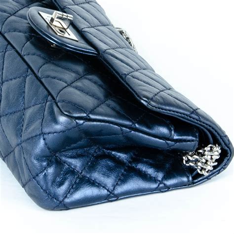 chanel reissue navy blue|Chanel reissue bag.